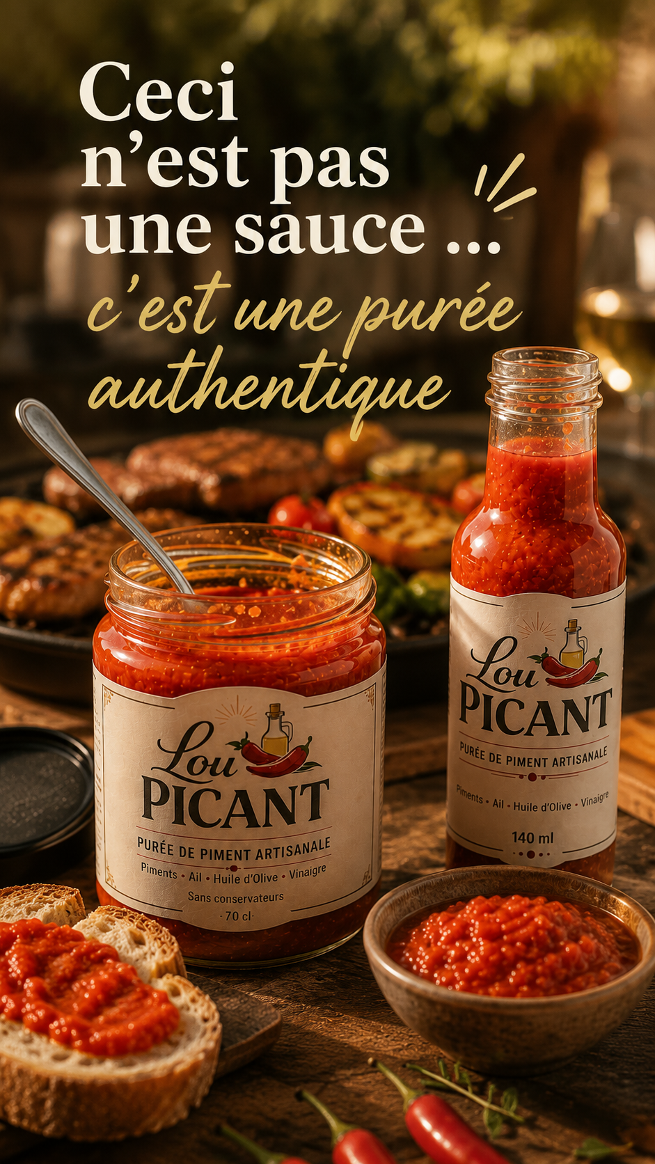 Formats Lou PICANT 140 ml et 70 cl pour distributeurs et revendeurs