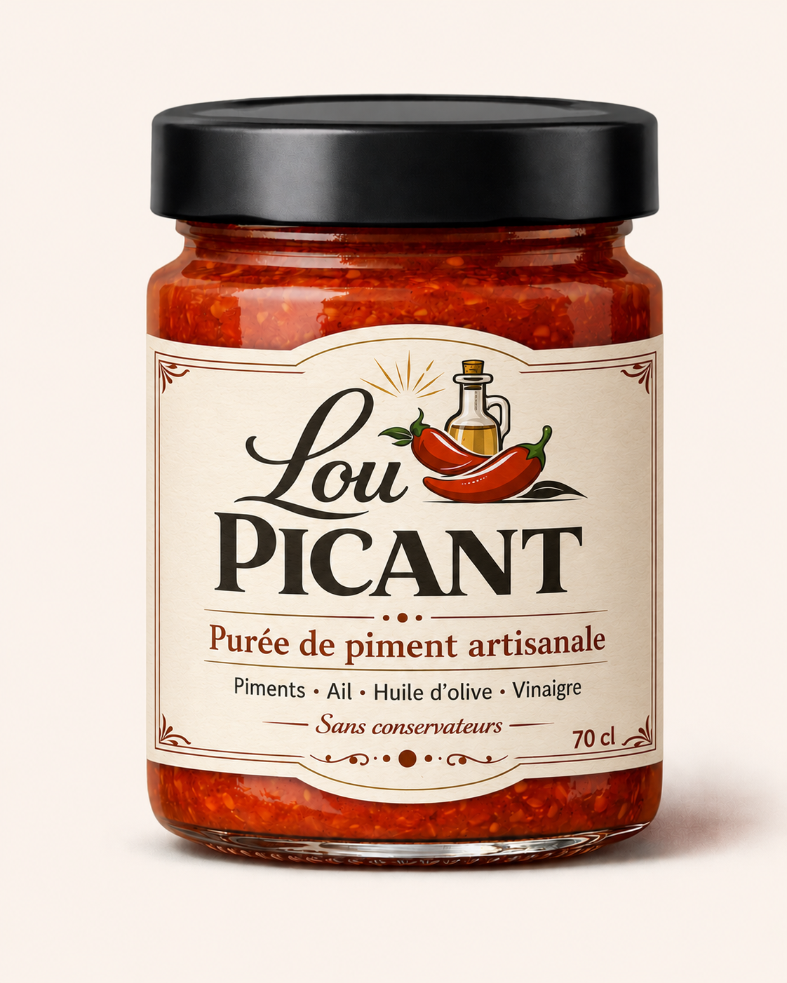 Purée de piment artisanale 70 cl