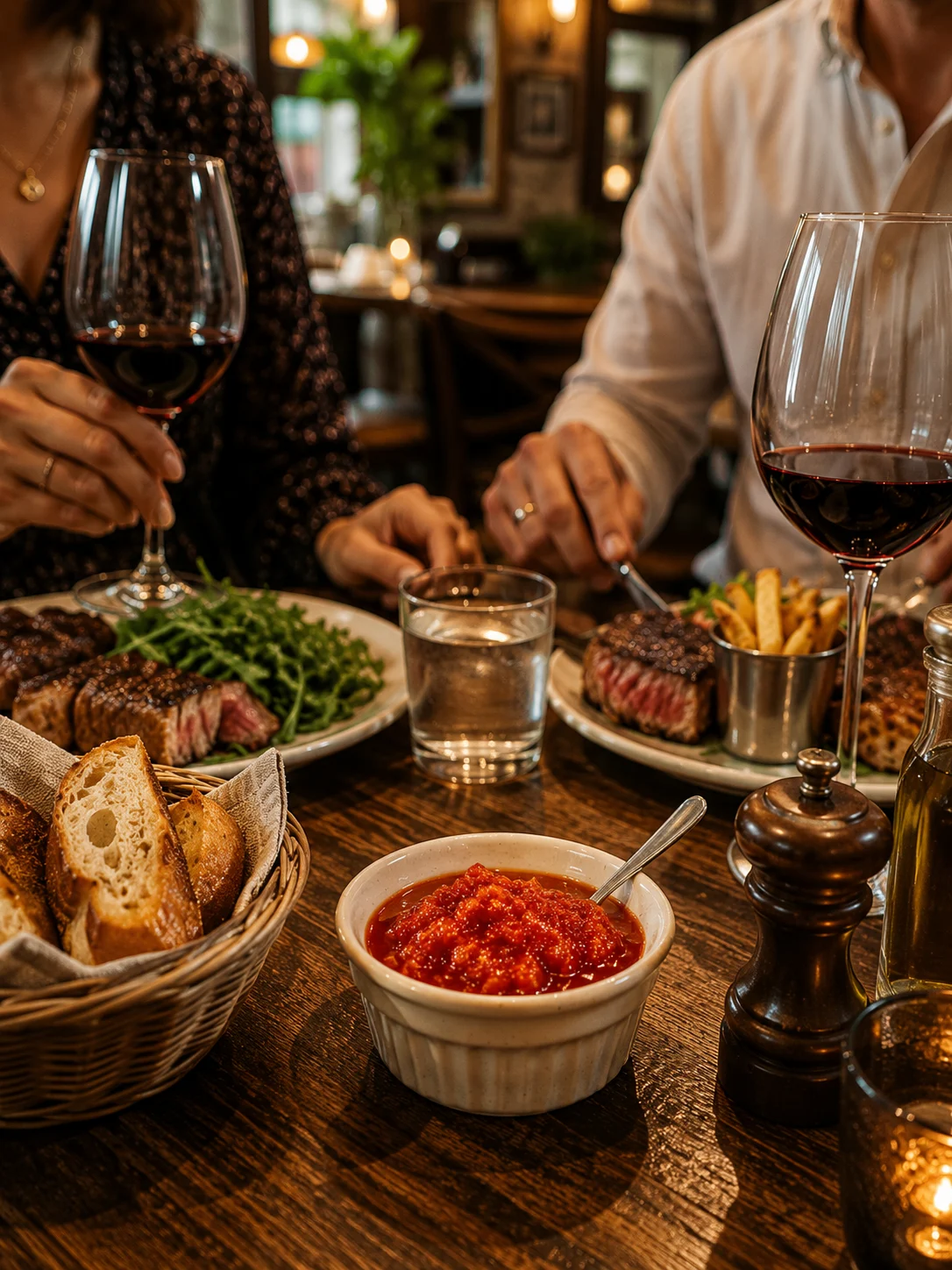 Purée de piment artisanale Lou PICANT servie sur une table de restaurant en Provence