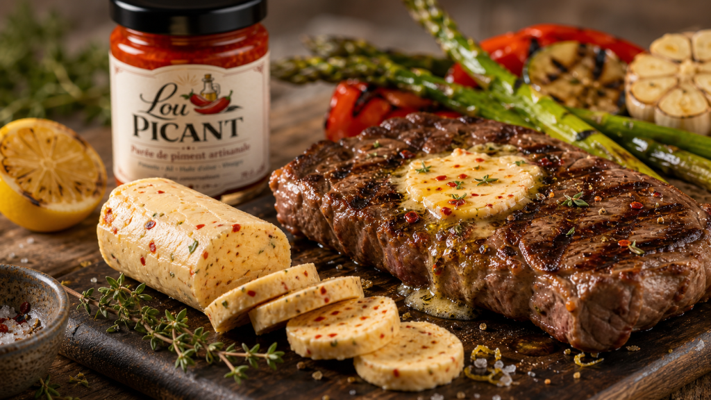beurre pimente grillades legumes