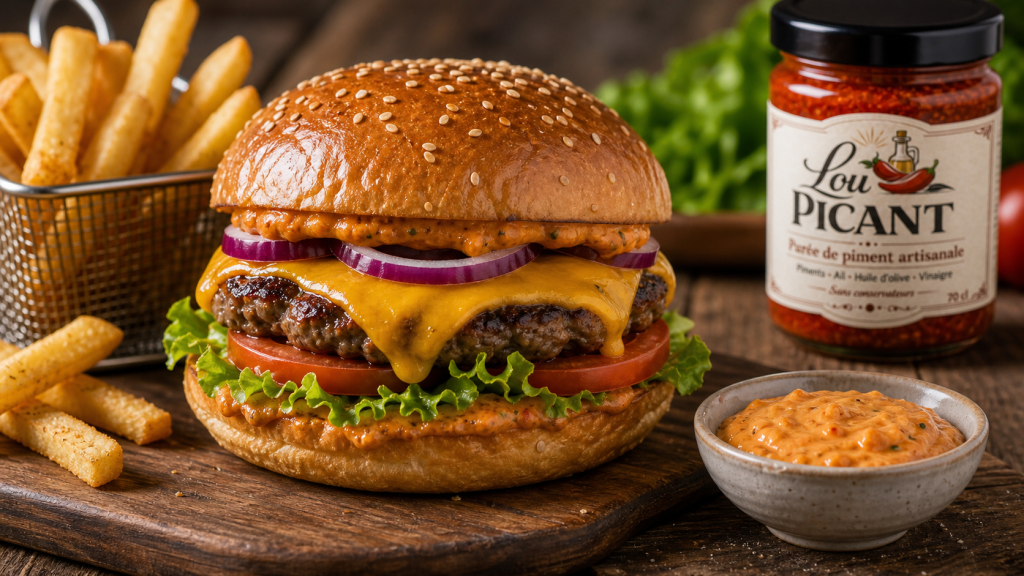 burger maison sauce lou picant