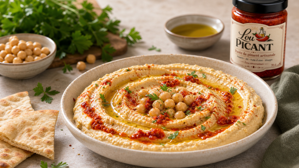 houmous pimente huile olive