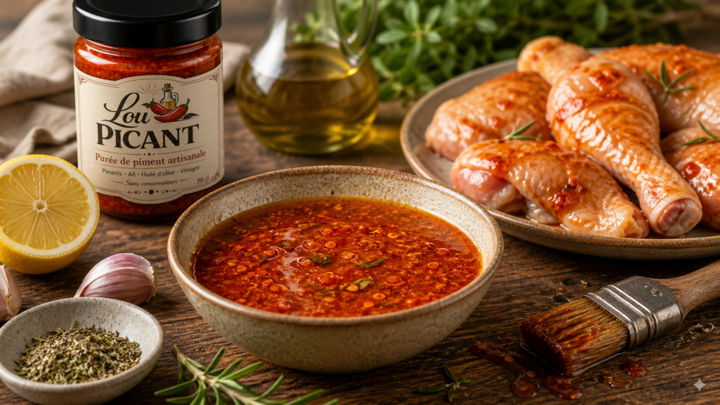 marinade pimentee poulet grille