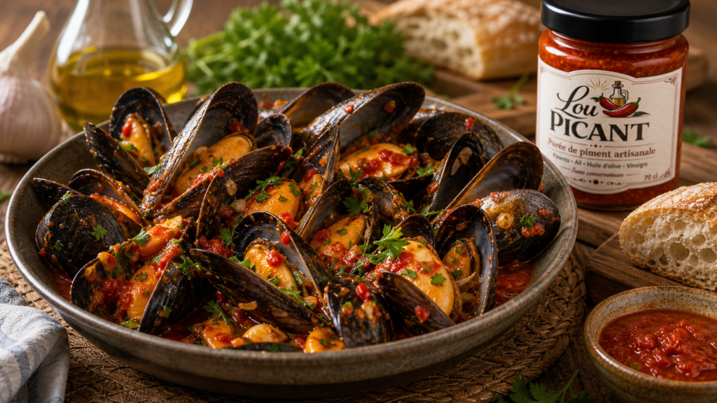 moules puree de piment facon sud