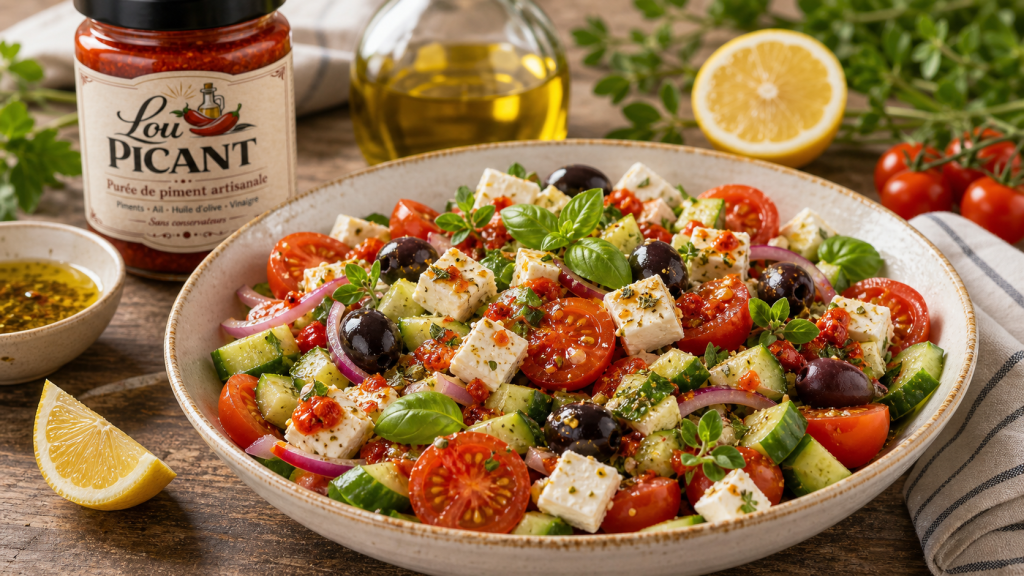 salade mediterraneenne puree de piment