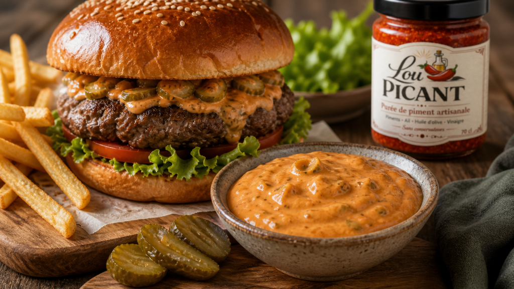 sauce burger pimentee maison